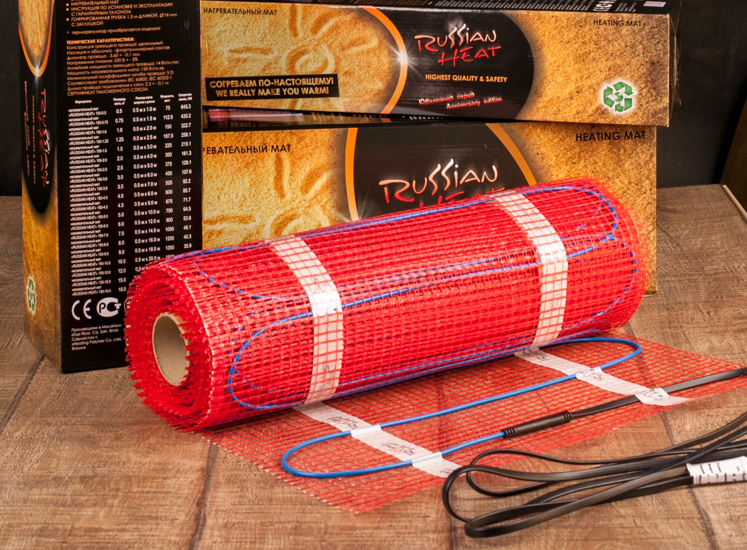 Нагревательный мини-мат двухжильный Russian Heat (1,25 кв.м.)